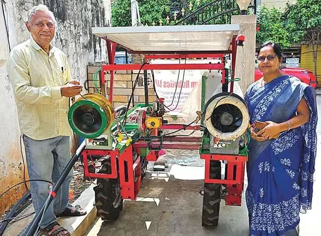 వ్యవసాయం కోసం ముల్టి పర్పస్ రోబోను తయారు చేసిన కోటేశ్వరరావు