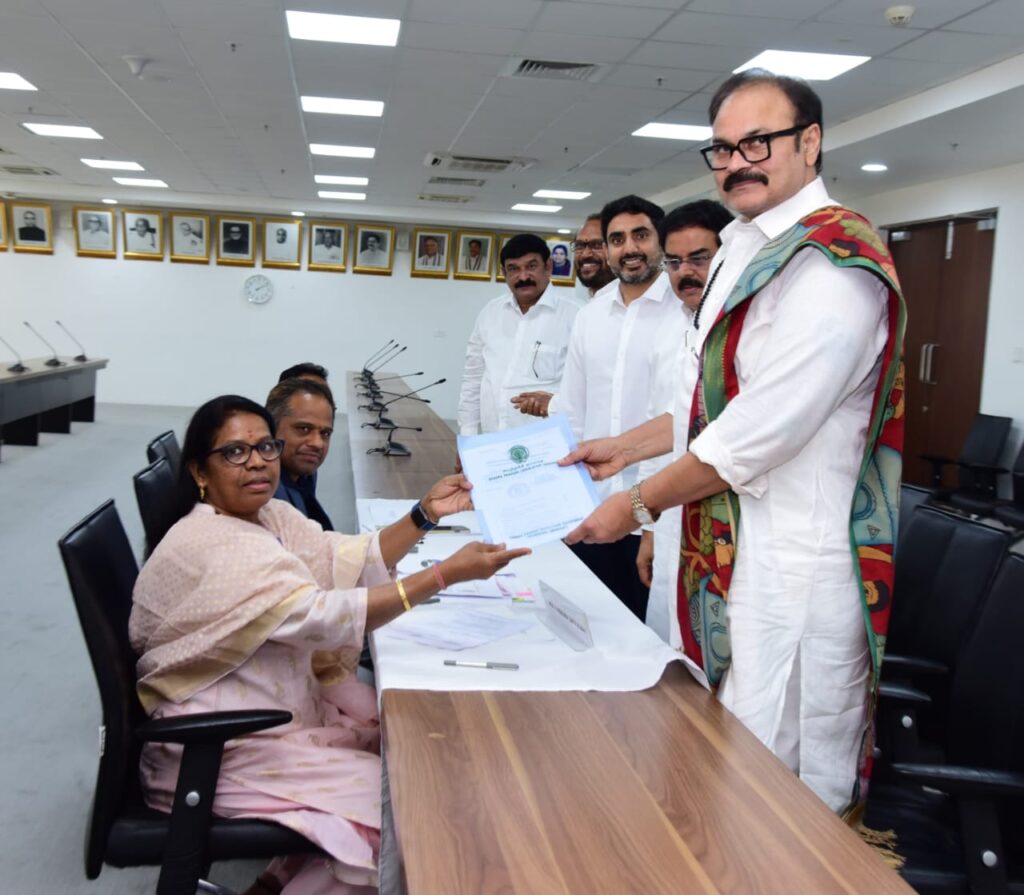 ఎమ్మెల్యే  కోటా ఎమ్మెల్సీ అభ్యర్థిగా  కొణిదల నాగబాబు నామినేషన్